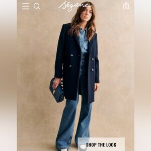 NWT Sezanne Johnson Coat Navy Size 8